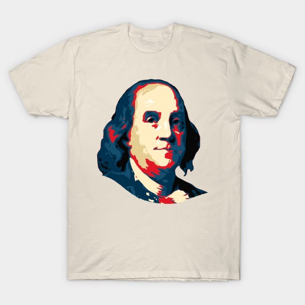 Benjamin Franklin Pop Art T-Shirt by Nerd_art